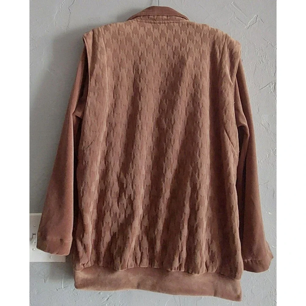Vintage Sweater Jacket Women Size S, ADILFO SPORT ,velvet, 19 Inch Of Armp To...